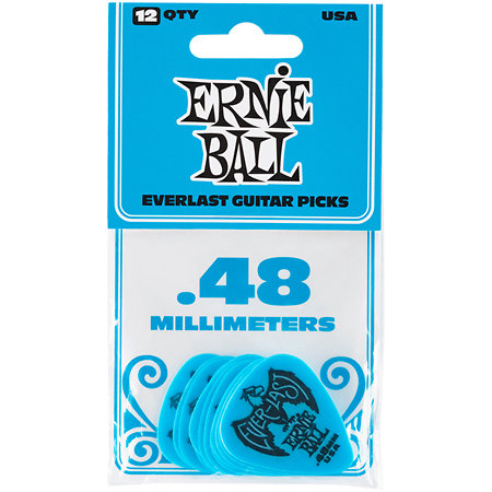 9181 Sachet de 12 Bleu 0,48 mm Ernie Ball