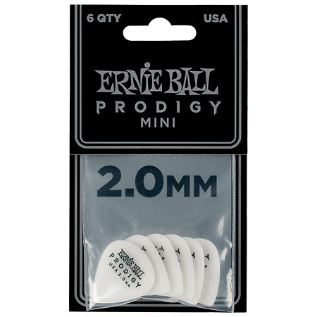 9203 Sachet de 6 Blanc Delrin mini 2 mm Ernie Ball