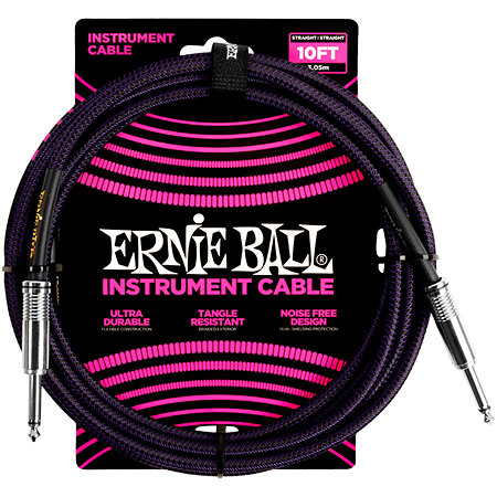 Ernie Ball 6393 Câble XLR Mono Mâle Noir 3m