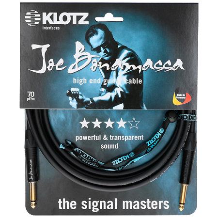 Klotz Câble Joe Bonamassa Jack 6.35mm mâle/mâle TS, 3m