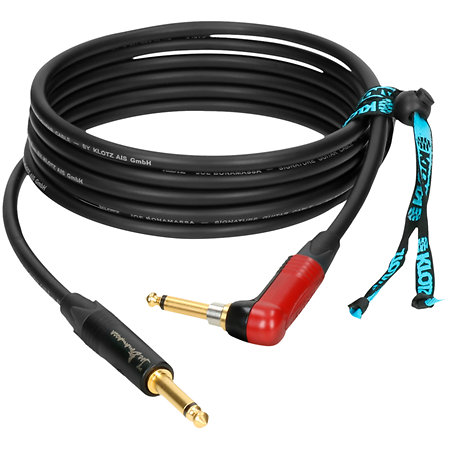 Klotz JBNRSP030 Joe Bonamassa Guitar Cable Jack Mâle TS Jack Mâle TS Coudé Silent Plug 3m