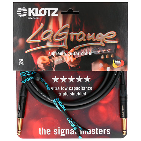 Klotz Cable LaGrange Jack 6.35mm mâle/mâle TS, 4.5m