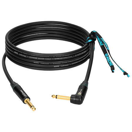 Klotz LA-GPR0900 LA-Grange Gold Supreme Guitar Cable Jack Mâle TS Jack Mâle TS coudé 9m