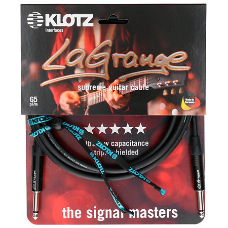 Klotz LA-PP0600 LA-Grange Supreme Guitar Cable Jack Mâle TS Jack Mâle TS 6m