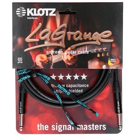 Klotz LA-PP0900 LA-Grange Supreme Guitar Cable Jack Mâle TS Jack Mâle TS 9m
