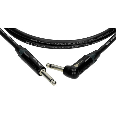 LA-PR0600 LA-Grange Supreme Guitar Cable Jack Mâle TS Jack Mâle TS coudé 6m Klotz