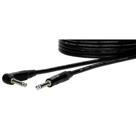 LA-PR0600 LA-Grange Supreme Guitar Cable Jack Mâle TS Jack Mâle TS coudé 6m Klotz