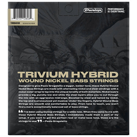 Dunlop Trivium Hybrid Wound nickel 45-130