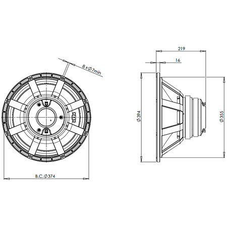 15CX40 8 Ohm B&C Speakers