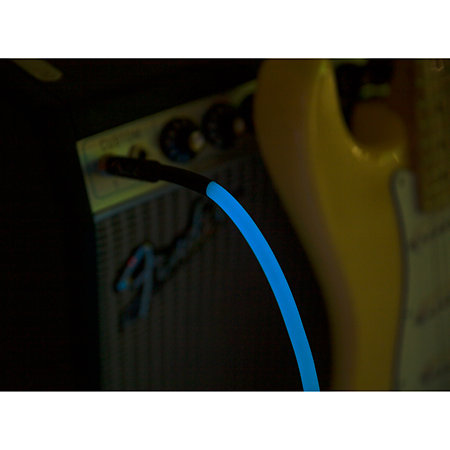 Professional Glow in the Dark Cable Blue 3 mètres Fender