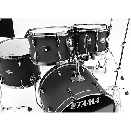 IP50H6WBN-BOB Imperialstar Kit 5 Fûts 20" + Hardware + Cymbales Blacked Out Black Tama
