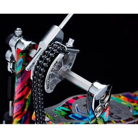 HP900 RMPR 50th Limited Iron Rolling Glide Cobra Kick Pedal Marble Psychedelic Rainbow + Etui Tama