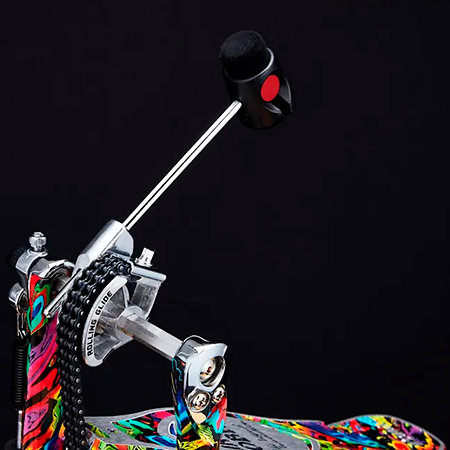 HP900 RWMPR 50th Limited Iron Rolling Glide CobraTwin Kick Pedal Marble Psychedelic Rainbow + Etui Tama
