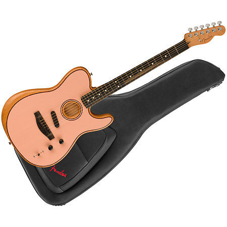 Fender Limited Edition American Acoustasonic Telecaster EB Shell Pink + Housse