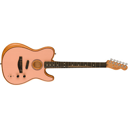 Limited Edition American Acoustasonic Telecaster EB Shell Pink + Housse Fender