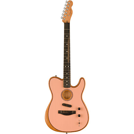 Limited Edition American Acoustasonic Telecaster EB Shell Pink + Housse Fender