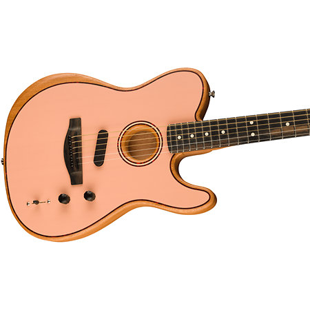 Limited Edition American Acoustasonic Telecaster EB Shell Pink + Housse Fender