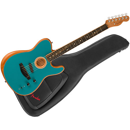 Fender Limited Edition American Acoustasonic Telecaster CHB EB Ocean Turquoise + Housse