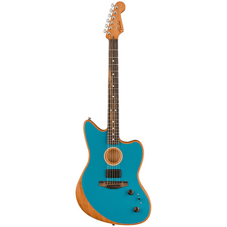 American Acoustasonic Jazzmaster EB Ocean Turquoise+ Housse Fender
