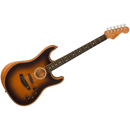 Limited Edition American Acoustasonic Jazzmaster EB 2-Color Sunburst + Housse Fender