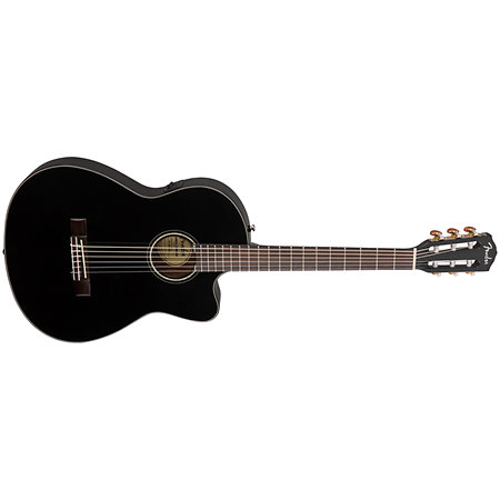 CN-140SCE Nylon Thinline WN Black + Etui Fender