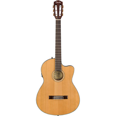 CN-140SCE Nylon Thinline WN Natural + Etui Fender