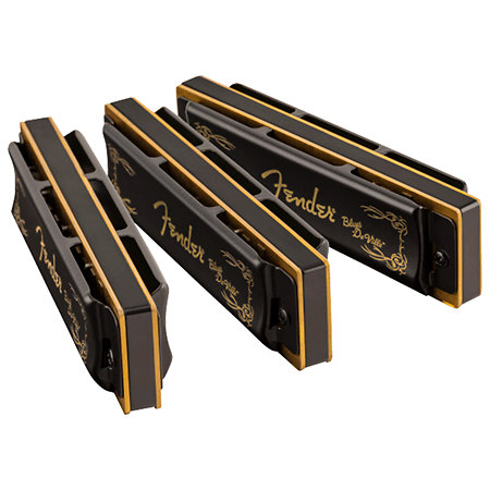 Blues DeVille Harmonica Lot de 3 + Etui Fender