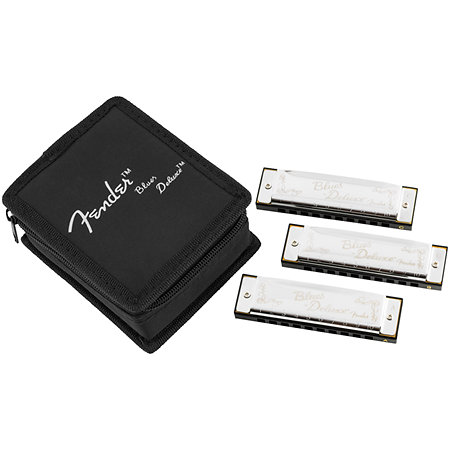 Fender Blues Deluxe Harmonica Lot de 3 + Etui