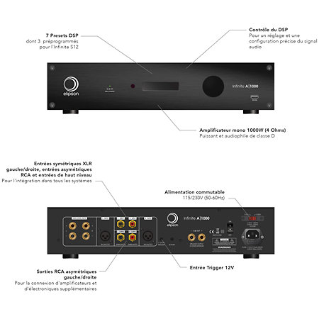 Infinite Amplifier A 1000 Black Elipson