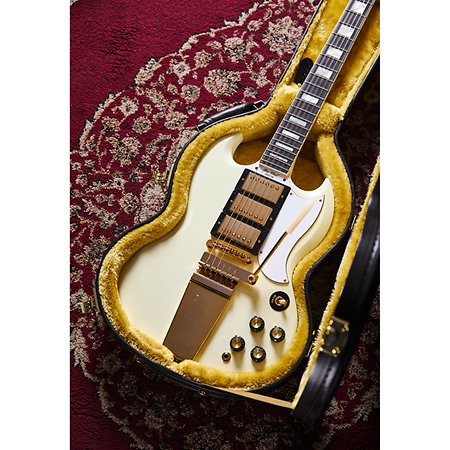 1963 Les Paul SG Custom Maestro Vibrola Classic White Inspired by Gibson Custom Epiphone