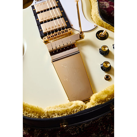 1963 Les Paul SG Custom Maestro Vibrola Classic White Inspired by Gibson Custom Epiphone