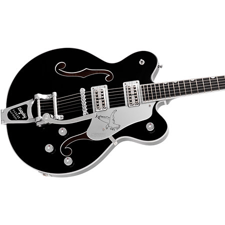 G6636TSL Players Edition Silver Falcon Center Block String Thru Bigsby Black Gretsch Guitars