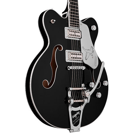 G6636TSL Players Edition Silver Falcon Center Block String Thru Bigsby Black Gretsch Guitars