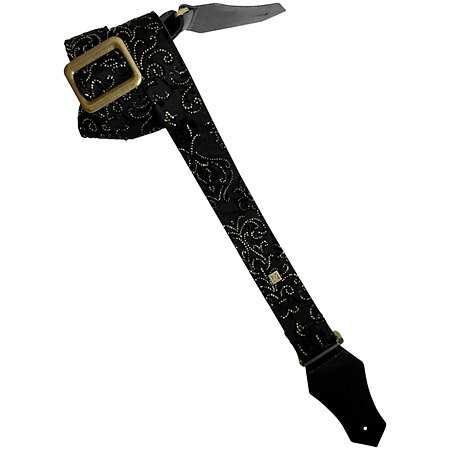 Getmgetm Rock'N'Roll Black n Gold Damask - Guitar Strap SonoVente.com - en