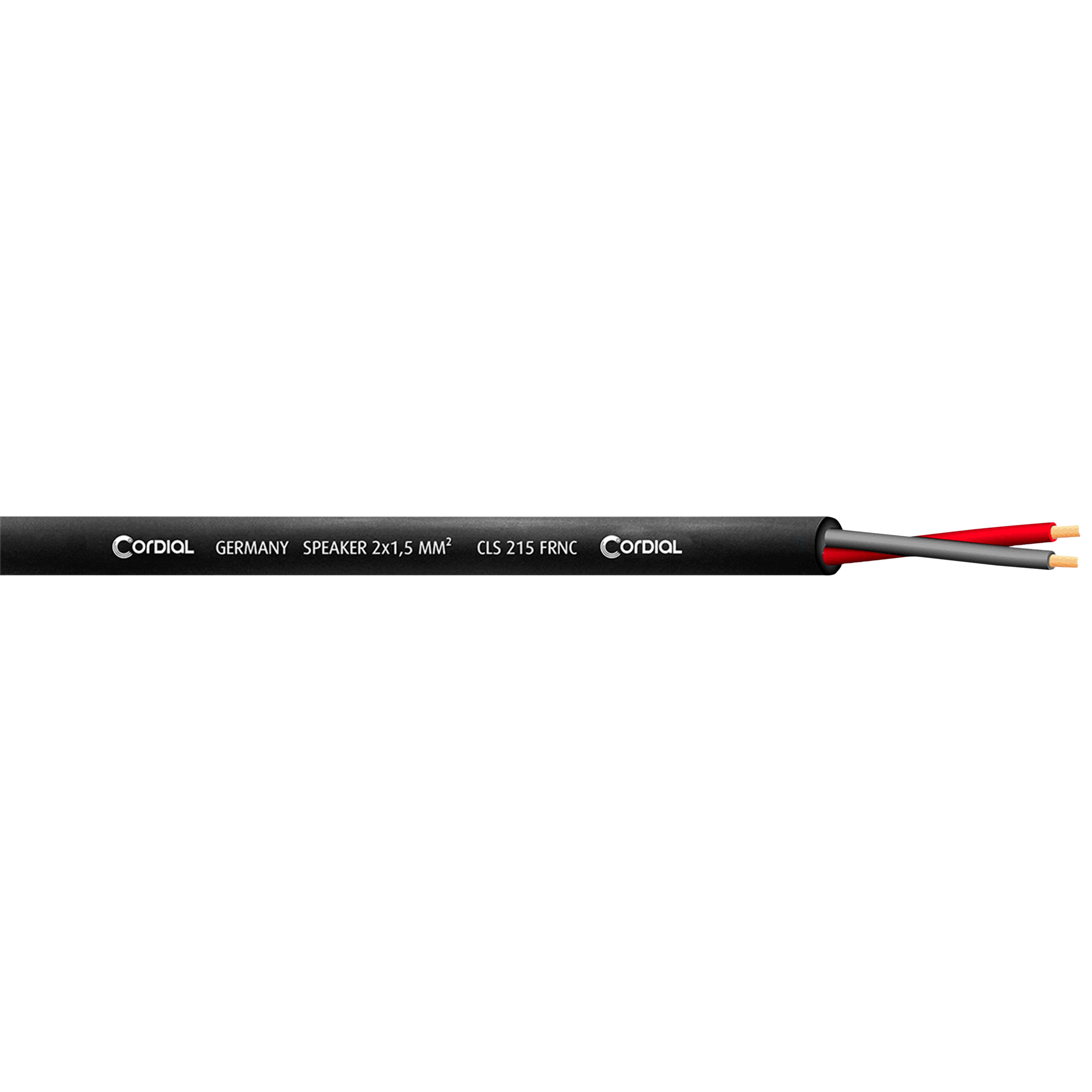 Cordial CLS 215 Black FRNC 100m - Câble HP SonoVente.com