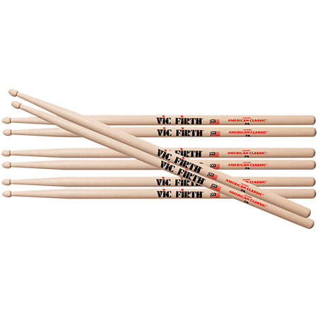 Vic Firth Pack 4 paires 7A Hickory