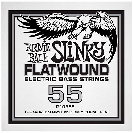 Ernie Ball 10855 Slinky Flatwound 55