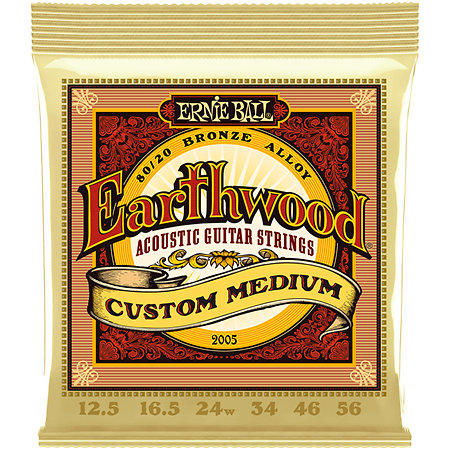 Ernie Ball 2005 Earthwood 80/20 Bronze Custom Medium 12,5-56