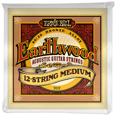 Ernie Ball 2012 Earthwood 80/20 Bronze Medium - 12 cordes 11-52