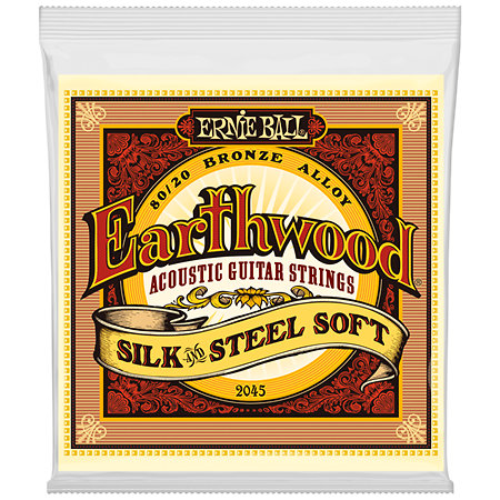 Ernie Ball 2045 Earthwood 80/20 Bronze Soft - SilknSteel 11-52
