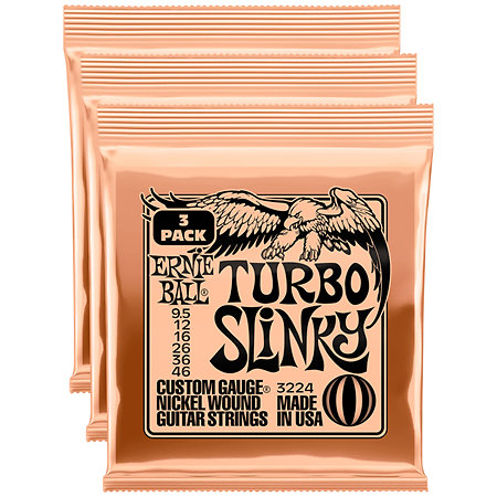 Ernie Ball 3224 Turbo Slinky 9,5-46 Pack de 3