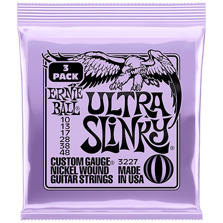 Ernie Ball 3227 Ultra Slinky 10-48 Pack de 3