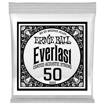 Ernie Ball 10350 Everlast Coated 80/20 Bronze 50