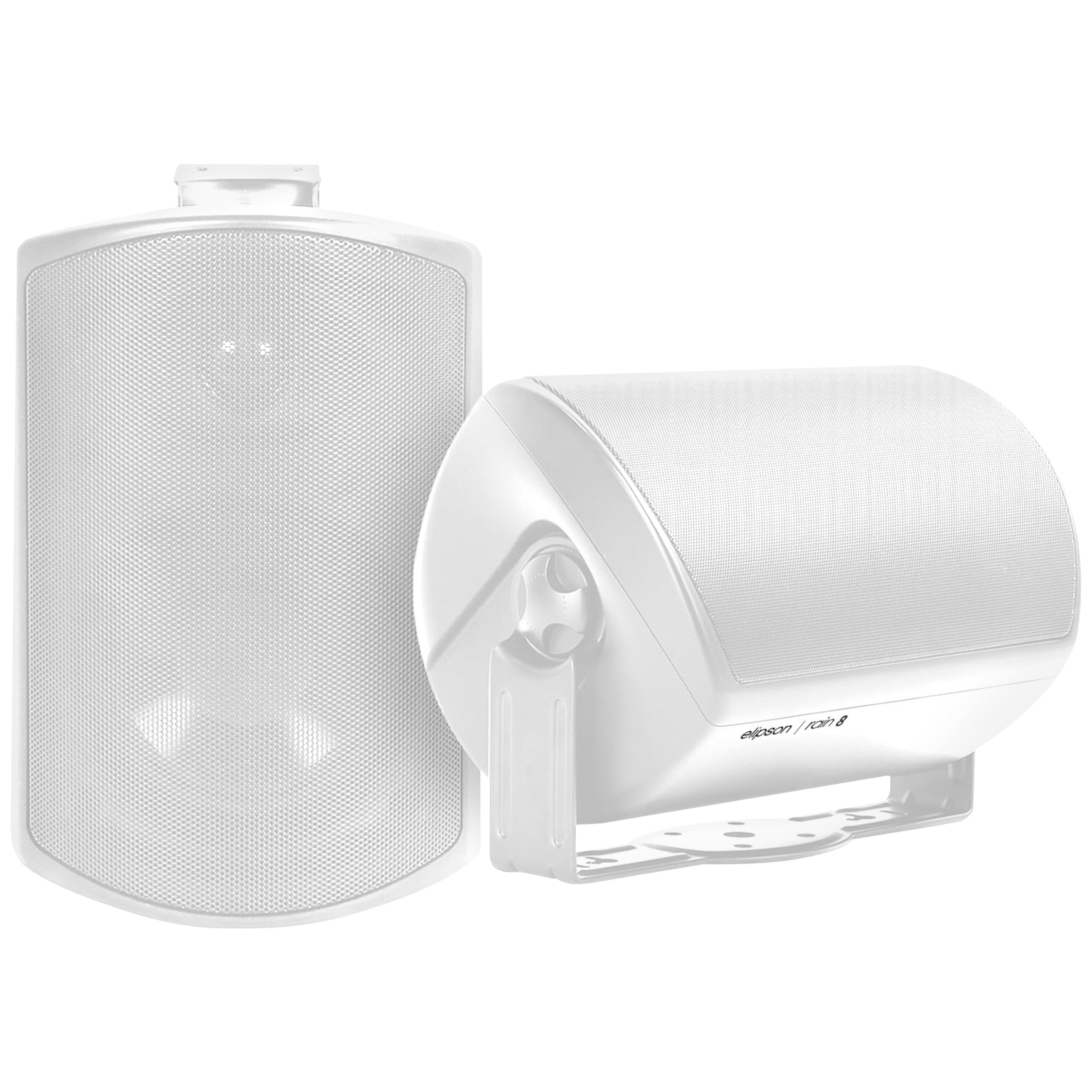 Enceintes Extérieures étanches Elipson Rain 4 - Paire De 2, Blanc, 80W, IP66, Support Mural Inclus, Pour Jardin Et Terrasse - 4