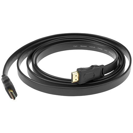 Klotz Câble HDMI high speed plat avec Ethernet, 5 m
