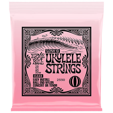 2330 Ukulélé Nylon Transparent Concert Ténor 28-40 Ernie Ball