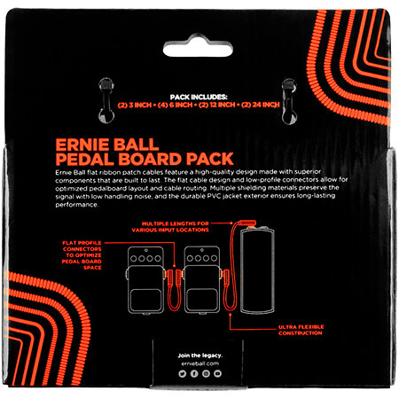 Ernie Ball 6404 Multi Pack de 10 câbles