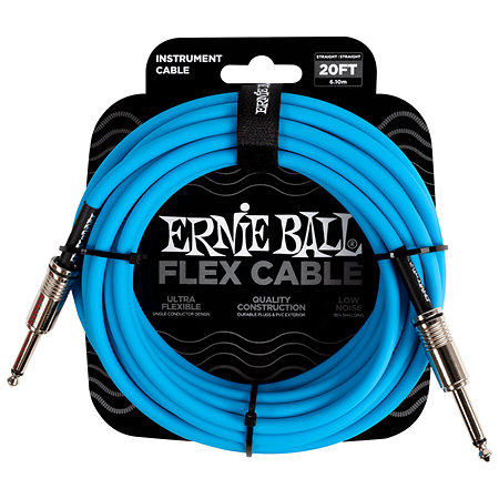 6417 Câble Flex 6m Bleu Ernie Ball