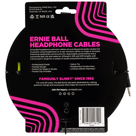 Ernie Ball 6424 Mini Jack vers Mini Jack 3m