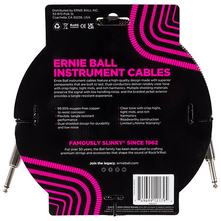 Ernie Ball 6427 Jack Mono Purple Python 3m